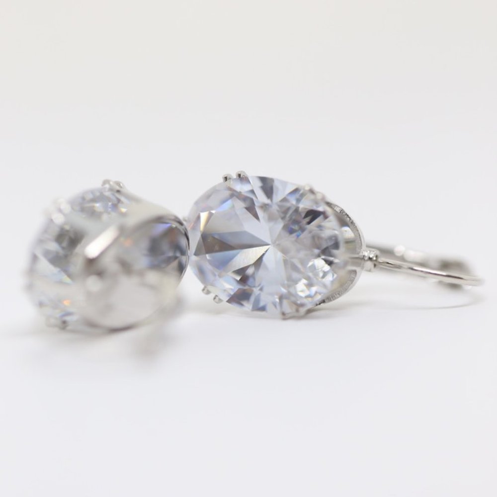 18k Gold Dipped White, Champagne or Blue Topaz - Picture 10 of 15